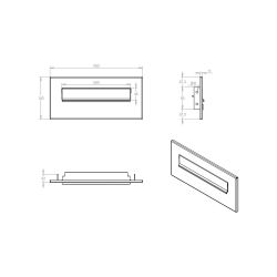 Flexibele inbouwbrievenbus 39-62 cm - antraciet