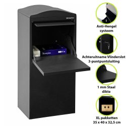 Pakketbrievenbus Logixbox Frontbox Uni - grijs