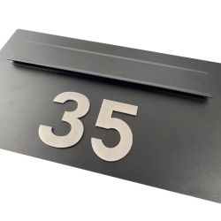 STOER! Briefplaat Rome XL 340x195mm. uitgevoerd in RAL-kleur naar keuze