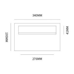 STOER! Briefplaat Rome XL 340x195mm. uitgevoerd in RAL-kleur naar keuze