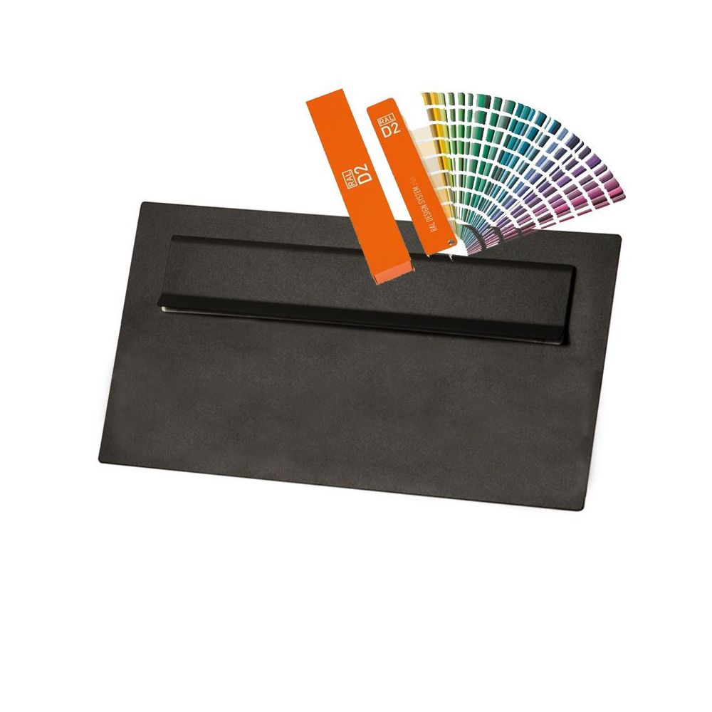 STOER! Briefplaat Rome XL 340x195mm. uitgevoerd in RAL-kleur naar keuze