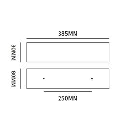 STOER! Brievenbus afsluiter London XL 385x80mm - zwart