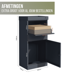 Basic staande pakketbrievenbus vrijstaand - antraciet