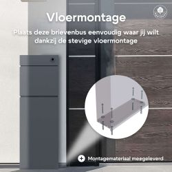 Basic staande brievenbus staal - antraciet