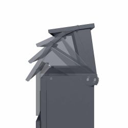 Basic staande brievenbus staal - antraciet