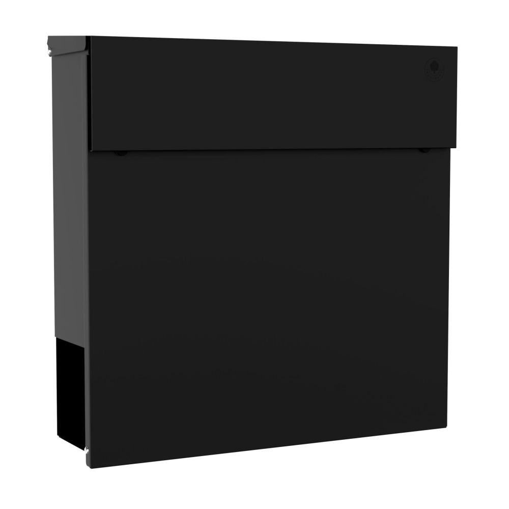 Basic 4gardenz wandbrievenbus modern met krantenvak staal - zwart