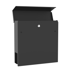 Basic 4gardenz wandbrievenbus modern met krantenvak staal - zwart
