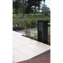 Geroba Carta vrijstaande brievenbus staal - zwartgrijs