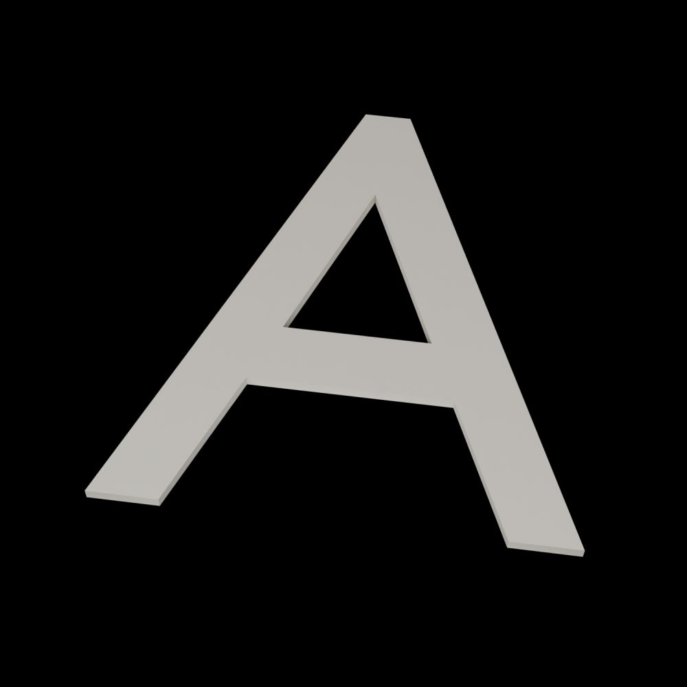 Geroba huisletter staal - wit - A