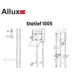 Allux 1005 brievenbus statief staal - gegalvaniseerd