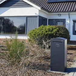 Logixbox Frontbox achteruitname pakketbrievenbus - grijs