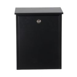 Allux 200 brievenbus met paal 1003 staal - zwart