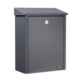 Allux 200 brievenbus met paal 1003 staal - antraciet