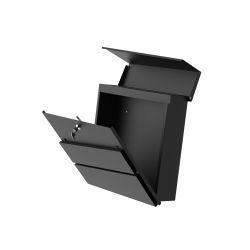 Practo Garden Dijon moderne brievenbus met palen staal - mat zwart