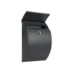 Practo Garden Montreal brievenbus met palen staal - mat zwart/RVS