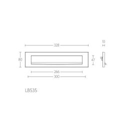 Formani BASICS LB535 briefplaat - PVD mat goud