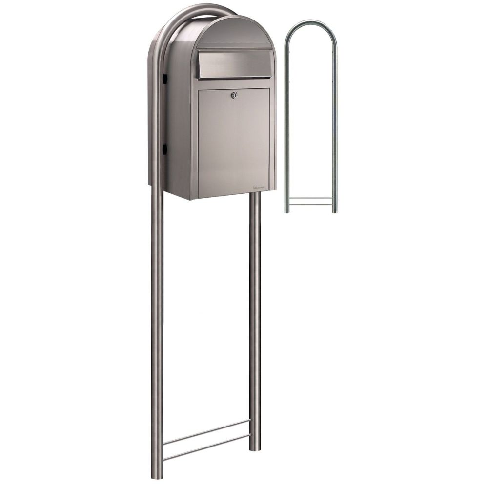 Bobi Grande brievenbus en Round statief - RVS