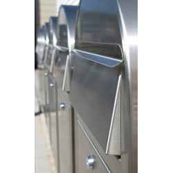 Bobi Grande brievenbus en Round statief - RVS