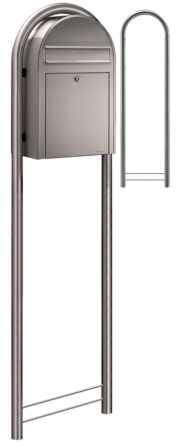 Bobi Classic brievenbus en Round statief - RVS