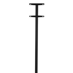 Allux 200 brievenbus met paal 1003 staal - zwart