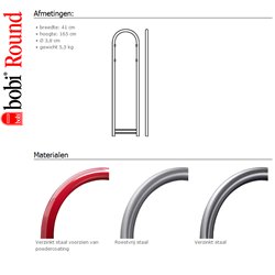 Bobi Classic brievenbus en Round statief staal - zwart