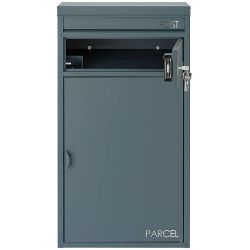 SafePost 65PZ brievenbus met pakketvak staal en profielcilinderslot - antracietgrijs