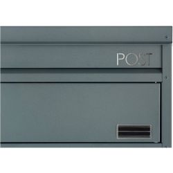 SafePost 65PZ brievenbus met pakketvak staal en profielcilinderslot - antracietgrijs