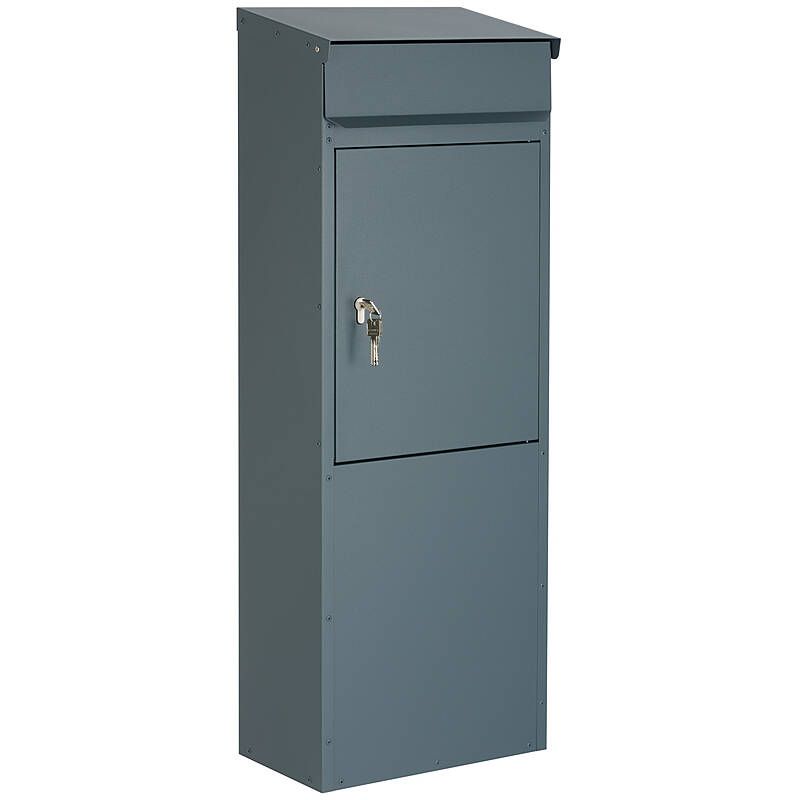 SafePost 855PZ vrijstaande brievenbus met profielcilinderslot staal - antracietgrijs