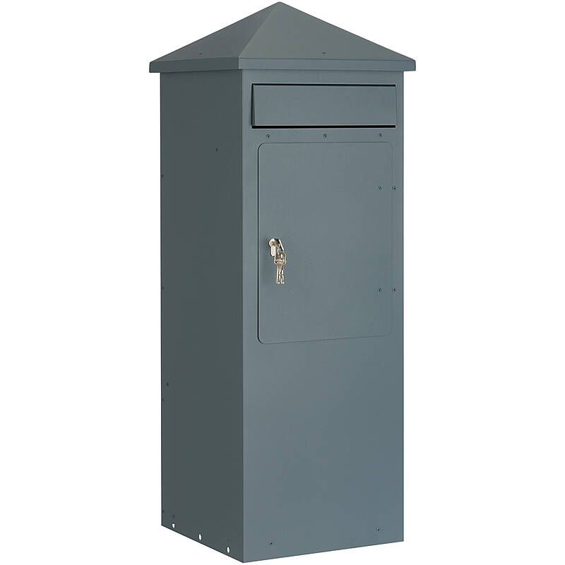 SafePost 110PZ vrijstaande XXL brievenbus met profielcilinderslot staal - antracietgrijs