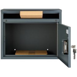 SafePost 910PZ wandbrievenbus met profielcilinderslot staal - antracietgrijs