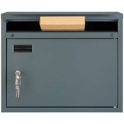 SafePost 910PZ wandbrievenbus met profielcilinderslot staal - antracietgrijs