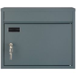 SafePost 910PZ wandbrievenbus met profielcilinderslot staal - antracietgrijs