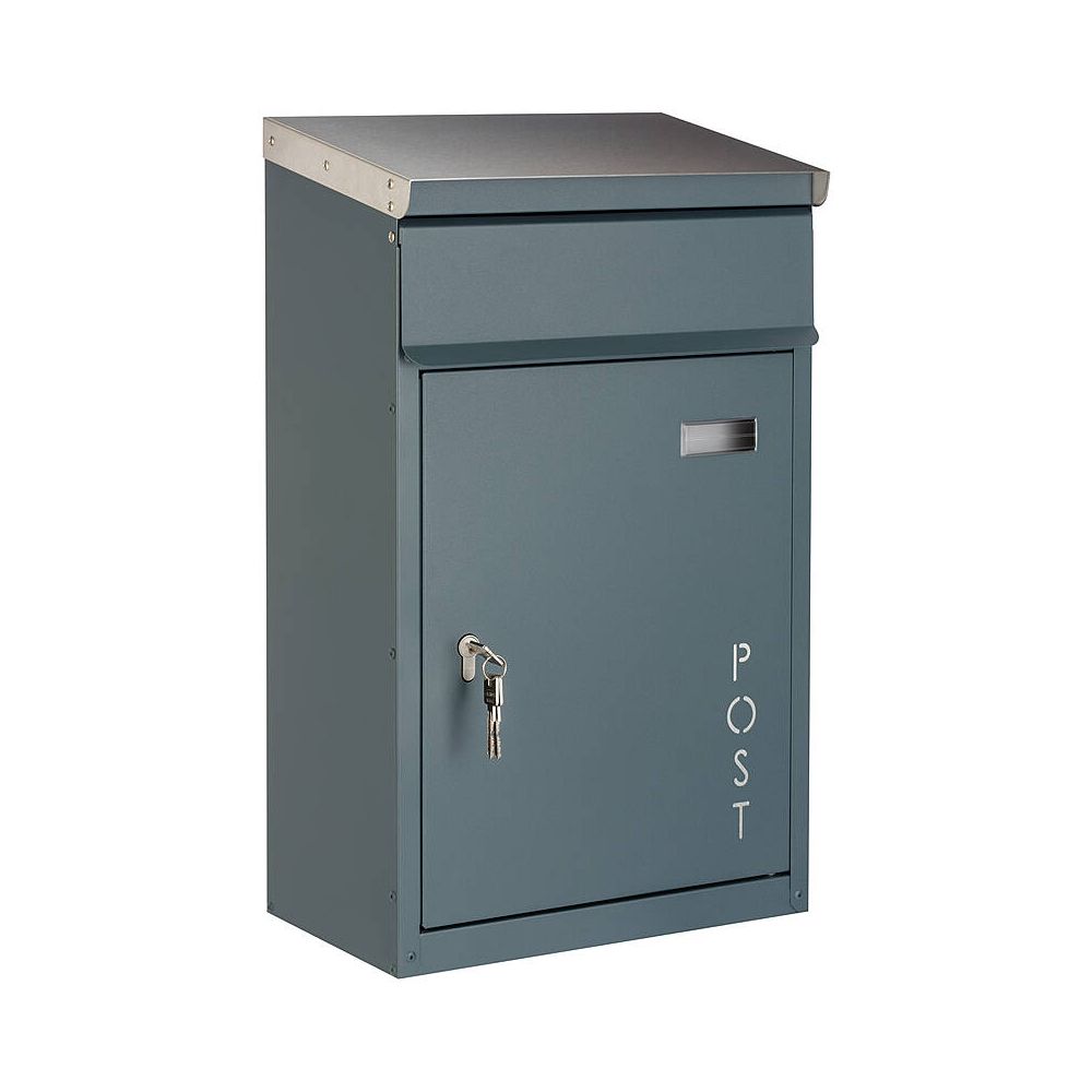 SafePost Tiamat 854PZ wandbrievenbus staal - antracietgrijs