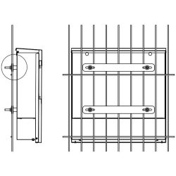 SafePost bevestigingsset voor hekmontage brievenbussen - antracietgrijs
