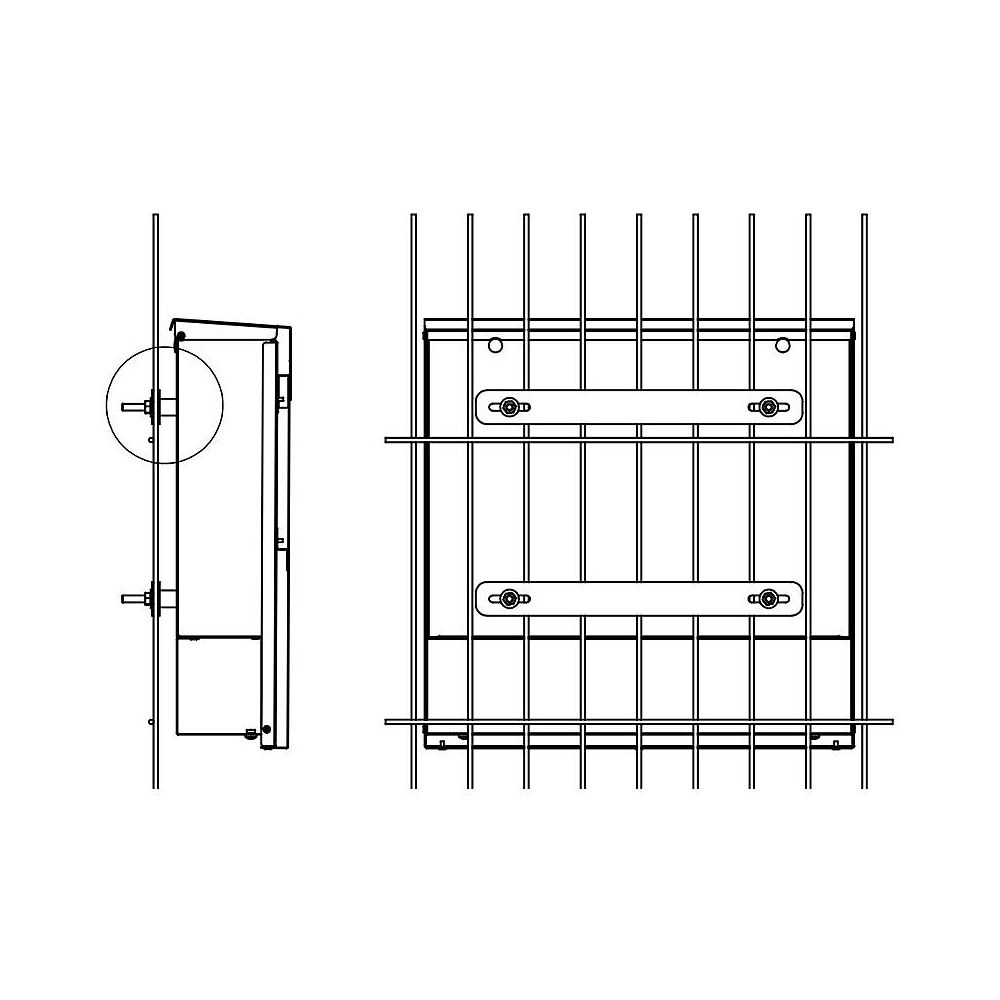 SafePost bevestigingsset voor hekmontage brievenbussen - antracietgrijs
