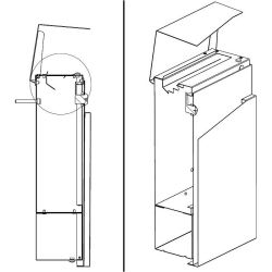 SafePost anti-hengelrand 33,5cm zelfklevend voor SafePost 800/810 brievenbus - antracietgrijs
