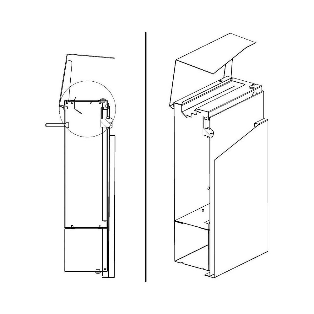 SafePost anti-hengelrand 33,5cm zelfklevend voor SafePost 800/810 brievenbus - antracietgrijs