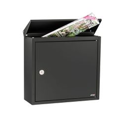 Allux 400 brievenbus met paal 1007 staal - zwart