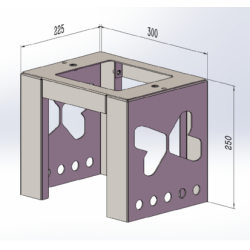 Logixbox sokkel tbv pakketbrievenbus Trendybox staal - grijs