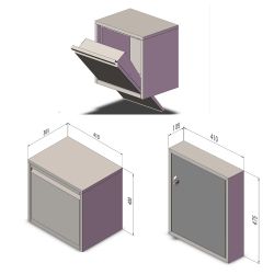Logixbox Flexybox inbouw pakketbrievenbus compleet - grijs