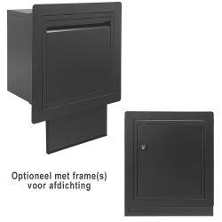 Logixbox Flexybox inbouw pakketbrievenbus compleet - grijs