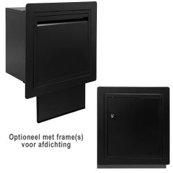Logixbox Flexybox inbouw pakketbrievenbus compleet - zwart