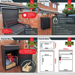 Burg-Wächter PB03BK pakketbrievenbus wand of vrijstaand - zwart
