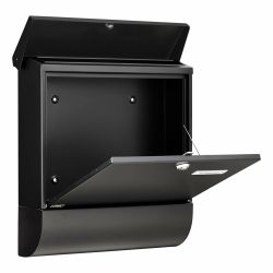 Burg-Wächter Vario-Set 86720 wandbrievenbus met krantenrol staal - zwart