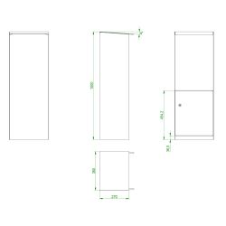 eSafe Entrada Parcelbox pakketbrievenbus - zwart