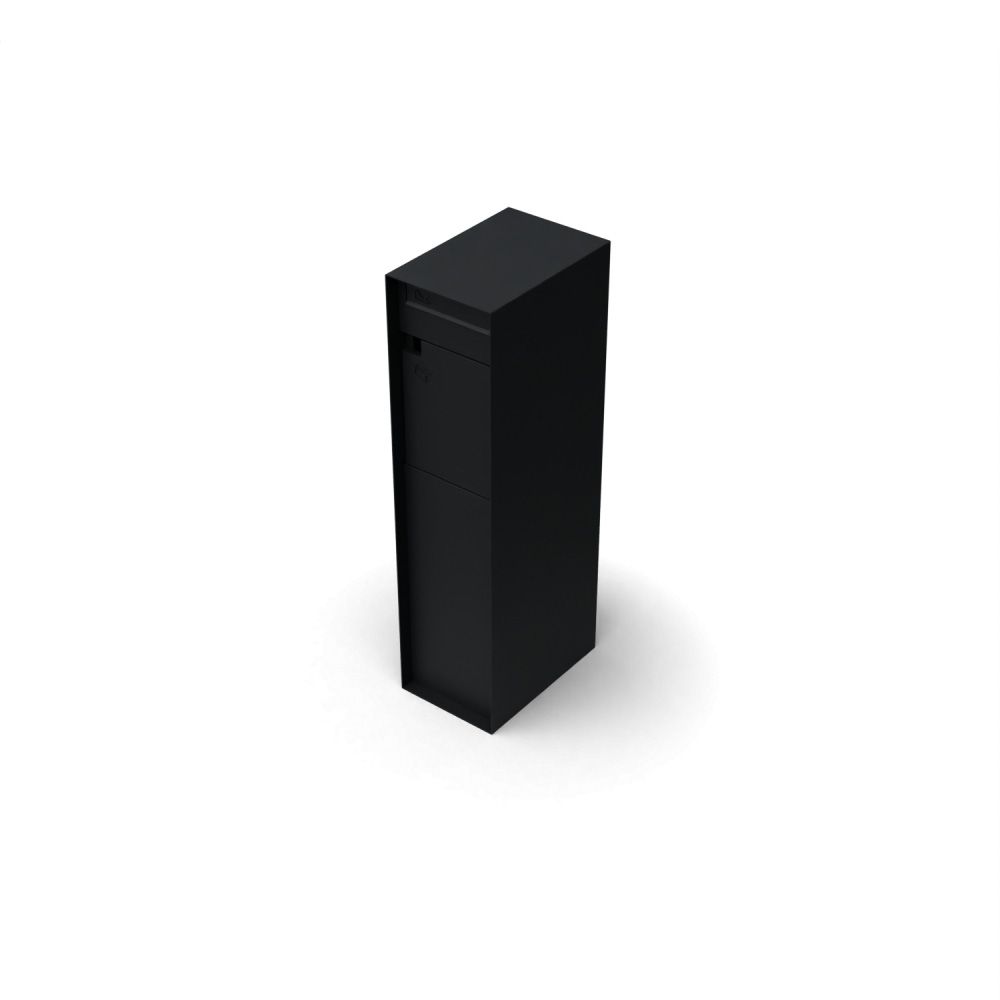 Geroba Marun pakketbrievenbus met apart postvak staal - zwart