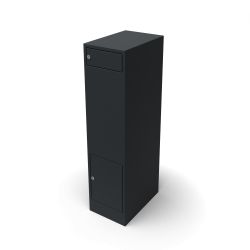 Geroba Marun pakketbrievenbus met apart postvak staal - zwart