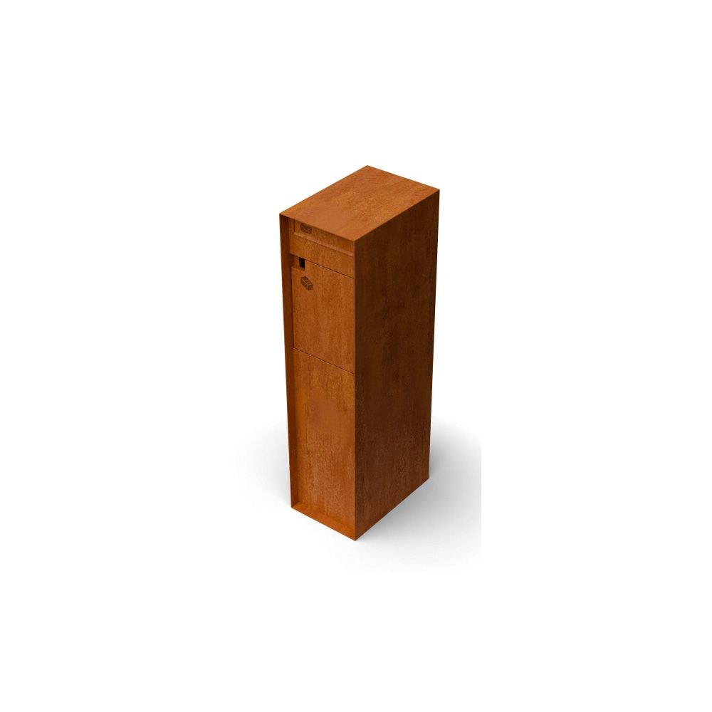 Geroba Marun pakketbrievenbus met apart postvak staal - cortenstaal