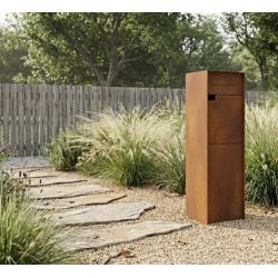 Geroba Marun pakketbrievenbus met apart postvak staal - cortenstaal