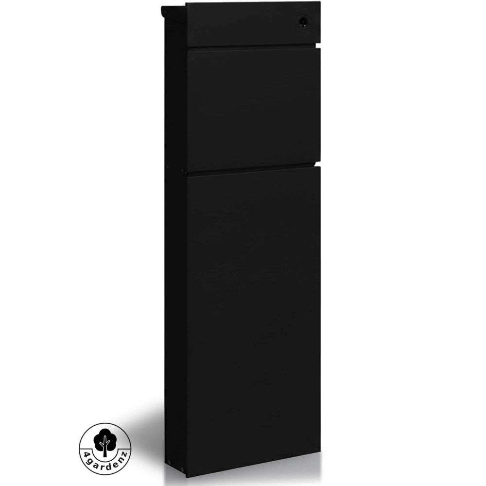 Basic 4gardenz staande brievenbus staal - zwart